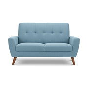 Monza 2 Seater Compact Retro Sofa - Blue - Rogey