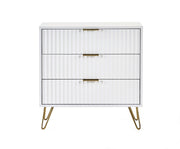 Murano 3 Drawer Chest - Matt White - Rogey
