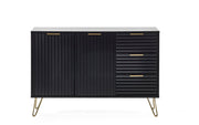 Murano Large Sideboard - Matt Black - Rogey