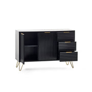 Murano Large Sideboard - Matt Black - Rogey
