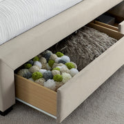 Newton Warmstone Velvet 4 Drawer Storage Bed King - Rogey