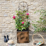 Outdoor Cylinder Trellis Bronze H125cm W36cm - Rogey