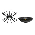 Outdoor Metal Dakota Fire Pit in Black H37Cm W71Cm - Rogey