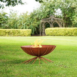 Outdoor Metal Dakota Fire Pit in Rust H37Cm W71Cm - Rogey
