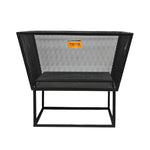 Outdoor Norfolk Fire Pit Black Iron H44.5Cm W52Cm - Rogey