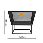 Outdoor Norfolk Fire Pit Black Iron H44.5Cm W52Cm - Rogey