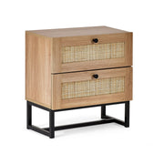 Padstow 2 Drawer Bedside - Oak - Rogey