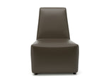 Pella 65cm Wide Chair in Cristina Marrone Ultima Faux Leather - Rogey