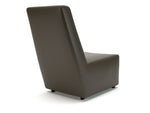 Pella 65cm Wide Chair in Cristina Marrone Ultima Faux Leather - Rogey