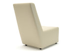 Pella 65cm Wide Chair in Cristina Marrone Ultima Faux Leather - Rogey