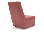 Pella 65cm Wide Chair in Cristina Marrone Ultima Faux Leather - Rogey