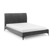 Sanderson Diamond Quilted Velvet Bed 135cm - Rogey