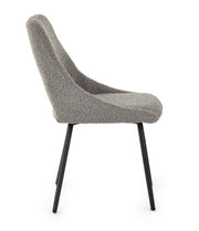 Set Of 2 Iris Boucle Dining Chairs - Grey - Rogey