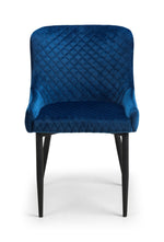 Set Of 2 Luxe Velvet Dining Chairs - Blue - Rogey