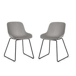 Set Of 2 Rocco Chairs - Light Grey - Rogey