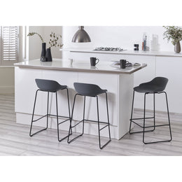 Set Of 2 Rocco Stools - Dark Grey - Rogey