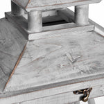 Set Of Three Wooden Lanterns With Traditional Cross Section - Rogey