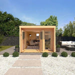 Sherwood Cresswell 3m x 4m Insulated Garden Room - (UPVC Windows & Doors) - Oak - Rogey