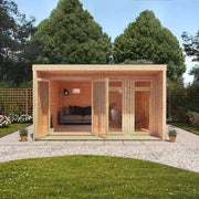Sherwood Cresswell 4m x 3m Insulated Garden Room - (UPVC Windows & Doors) - White - Rogey