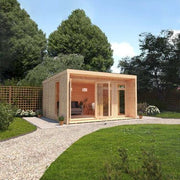 Sherwood Cresswell 4m x 3m Insulated Garden Room - (UPVC Windows & Doors) - White - Rogey