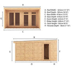 Sherwood Cresswell 4m x 4m Insulated Garden Room - (UPVC Windows & Doors) - Grey - Rogey