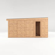 Sherwood Cresswell 4m x 4m Insulated Garden Room - (UPVC Windows & Doors) - Oak - Rogey