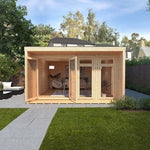 Sherwood Cresswell 4m x 4m Insulated Garden Room - (UPVC Windows & Doors) - Oak - Rogey