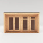 Sherwood Cresswell 4m x 4m Insulated Garden Room - (UPVC Windows & Doors) - White - Rogey