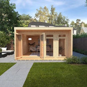Sherwood Cresswell 4m x 4m Insulated Garden Room - (UPVC Windows & Doors) - White - Rogey