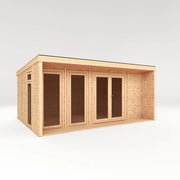 Sherwood Cresswell 5m x 3m Insulated Garden Room - (UPVC Windows & Doors) - Oak - Rogey