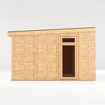 Sherwood Cresswell 5m x 3m Insulated Garden Room - (UPVC Windows & Doors) - Oak - Rogey