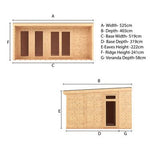 Sherwood Cresswell 5m x 3m Insulated Garden Room - (UPVC Windows & Doors) - White - Rogey