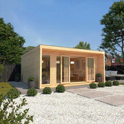 Sherwood Cresswell 5m x 4m Insulated Garden Room - (UPVC Windows & Doors) - Oak - Rogey