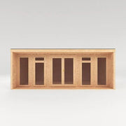 Sherwood Cresswell 6m x 3m Insulated Garden Room - (UPVC Windows & Doors) - Oak - Rogey