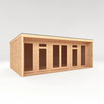 Sherwood Cresswell 6m x 3m Insulated Garden Room - (UPVC Windows & Doors) - White - Rogey