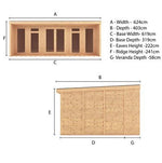 Sherwood Cresswell 6m x 3m Insulated Garden Room - (UPVC Windows & Doors) - White - Rogey