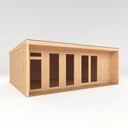 Sherwood Cresswell 6m x 4m Insulated Garden Room - (UPVC Windows & Doors) - White - Rogey