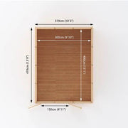 Sherwood Edwinstowe 3m x 4m Insulated Garden Room - (UPVC Windows & Doors) - Oak - Rogey