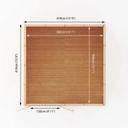 Sherwood Edwinstowe 4m x 4m Insulated Garden Room - (UPVC Windows & Doors) - Oak - Rogey