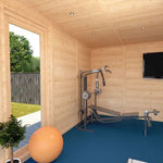 Sherwood Edwinstowe 5m x 3m Insulated Garden Room - (UPVC Windows & Doors) - Oak - Rogey