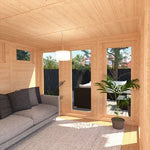 Sherwood Edwinstowe 5m x 3m Insulated Garden Room - (UPVC Windows & Doors) - Oak - Rogey