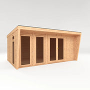 Sherwood Edwinstowe 5m x 3m Insulated Garden Room - (UPVC Windows & Doors) - White - Rogey