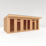 Sherwood Edwinstowe 6m x 3m Insulated Garden Room - (UPVC Windows & Doors) - Grey - Rogey