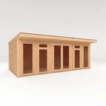 Sherwood Edwinstowe 6m x 3m Insulated Garden Room - (UPVC Windows & Doors) - Oak - Rogey