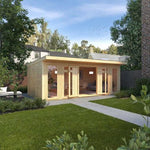 Sherwood Edwinstowe 6m x 3m Insulated Garden Room - (UPVC Windows & Doors) - White - Rogey