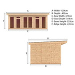 Sherwood Edwinstowe 6m x 3m Insulated Garden Room - (UPVC Windows & Doors) - White - Rogey