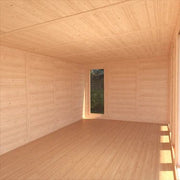 Sherwood Edwinstowe 6m x 3m Insulated Garden Room - (UPVC Windows & Doors) - White - Rogey