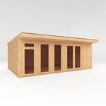 Sherwood Edwinstowe 6m x 4m Insulated Garden Room - (UPVC Windows & Doors) - Grey - Rogey