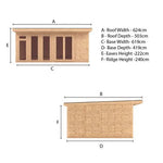 Sherwood Edwinstowe 6m x 4m Insulated Garden Room - (UPVC Windows & Doors) - Grey - Rogey