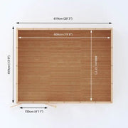 Sherwood Edwinstowe 6m x 4m Insulated Garden Room - (UPVC Windows & Doors) - Oak - Rogey